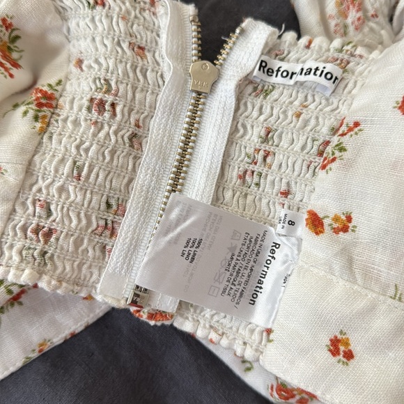 Reformation Lara Linen Floral Two Piece 8 - Picture 11 of 11